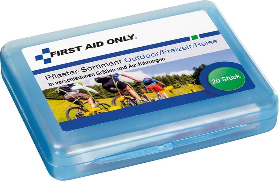 Pflaster First Aid Only P-10024, verschiedene Pflaster, inkl. 2
Hautreinigungstücher, Pack 20 Stück