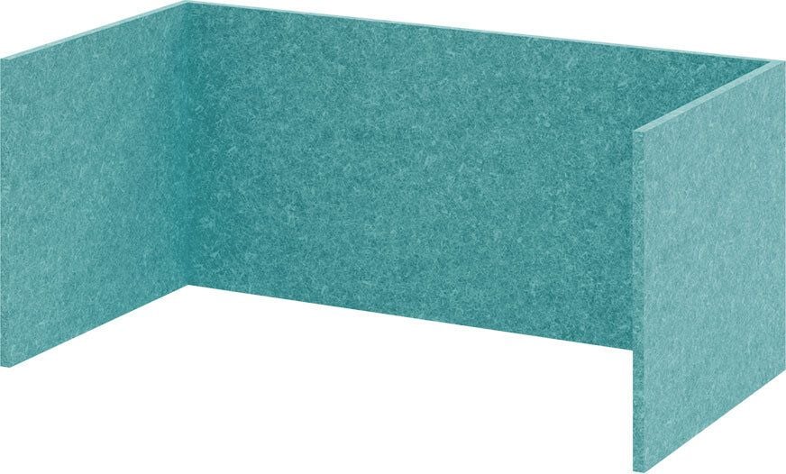 Modul für Schranksystem Hammerbacher FlexWall, Filzeinschub, Threespine-Klicksystem, 74,8 x 37,3 x 32,8 cm
(B x T x H), 1 Ordnerhöhe, türkis