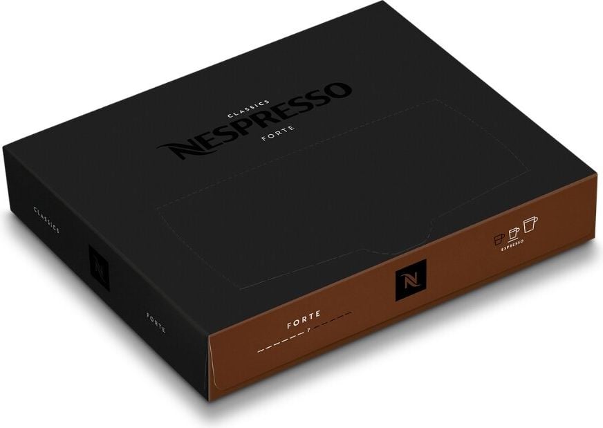 Kaffeekapseln Nespresso Forte, 50 Kapseln à 6g, für Nespresso
Kaffeemaschinen, kostenlose Rücksendung der verwendeten Kapseln an Nespresso