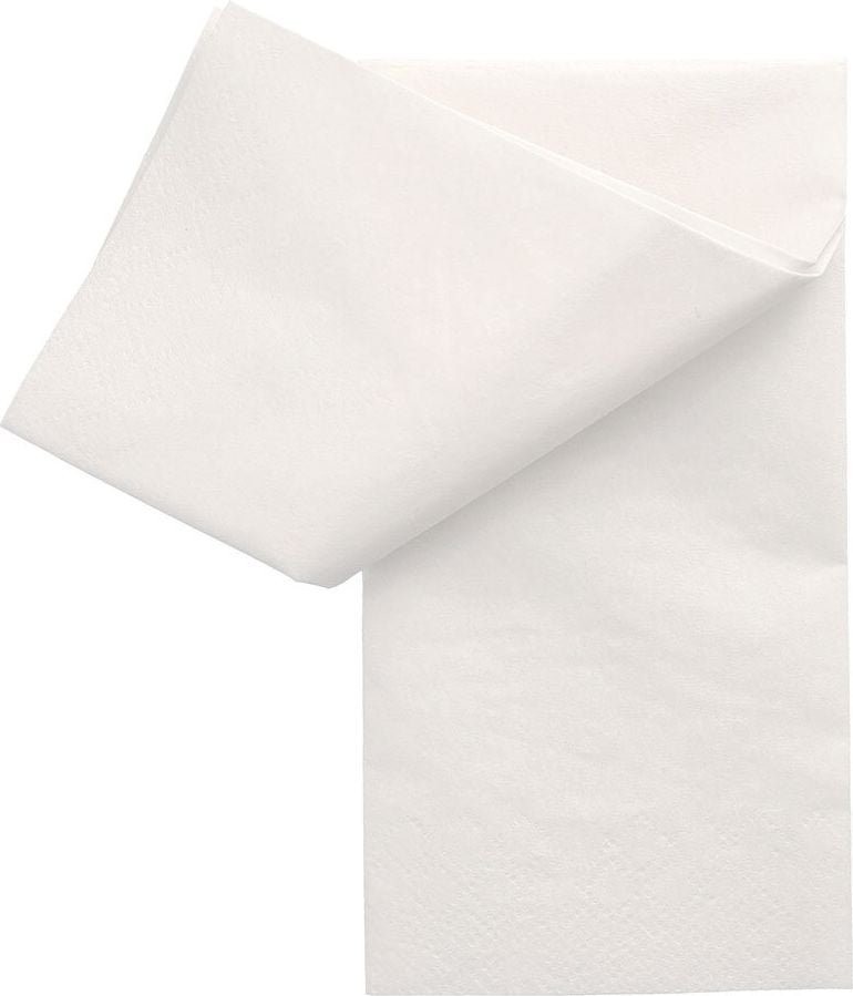 Servietten Papstar 33x33cm 17999, 1/8 Falz, 2-lagig, Tissue, weiß, Pack 250 Stück, weiß