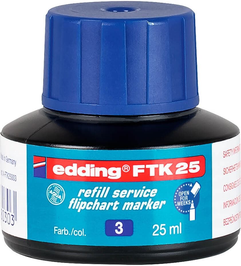 Flipchartmarker Nachfülltusche Edding FTK-25, 25ml, blau