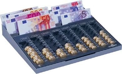 Zählbretter Durable EUROBOARD XL 178157, 8 Münzfächer, 8 Geldscheinfächer, Stahlblech,
anthrazit