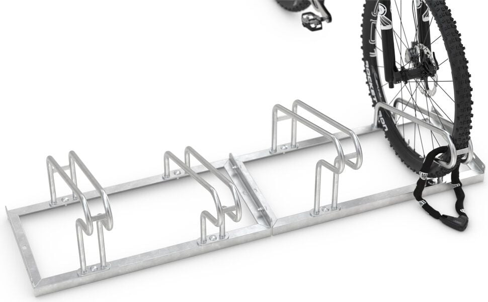 Fahrradständer WSM Bügelparker 2055, verzinkt, selbststehend, 175cm lang, für 5
Fahrräder, bis zu 55mm Reifenbreite,
Reihenverbindung möglich