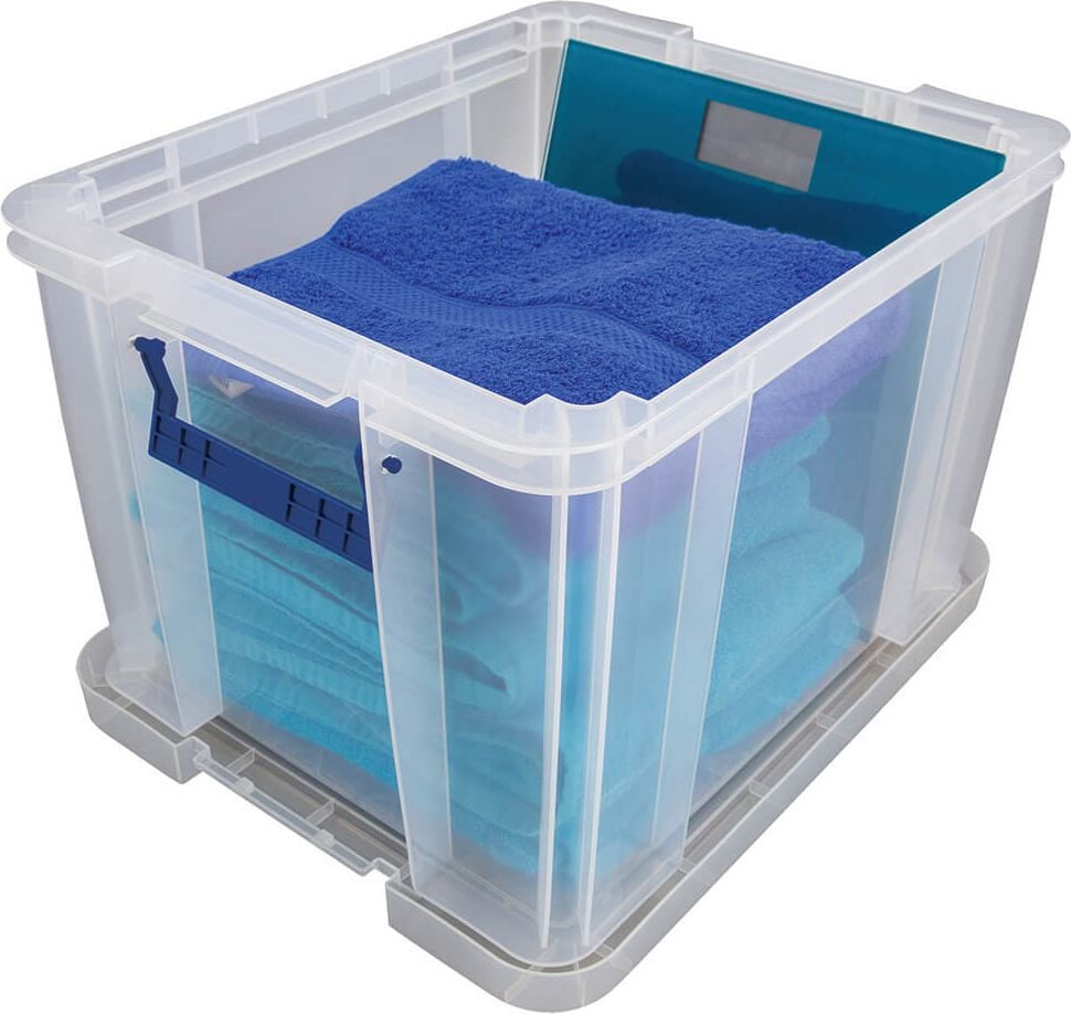 Aufbewahrungsboxen Fellowes Bankers Box ProStore 7730801, 36 Liter, Außenmaße: 475x380x315mm (BxTxH),
Kunststoff (PP), mit Deckel, transparent