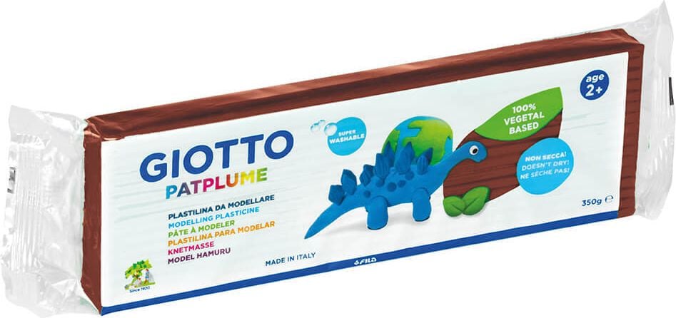 Plastilin-Knete GIOTTO Patplume 5101, Pack 350g, braun