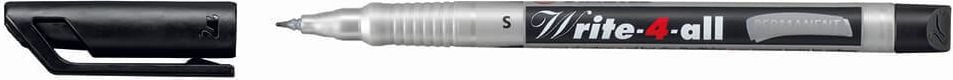 Permanentmarker STABILO Write-4-all Superfein 166, ca. 0,4mm (S), Rundspitze, wasserfest,
schwarz, schwarz