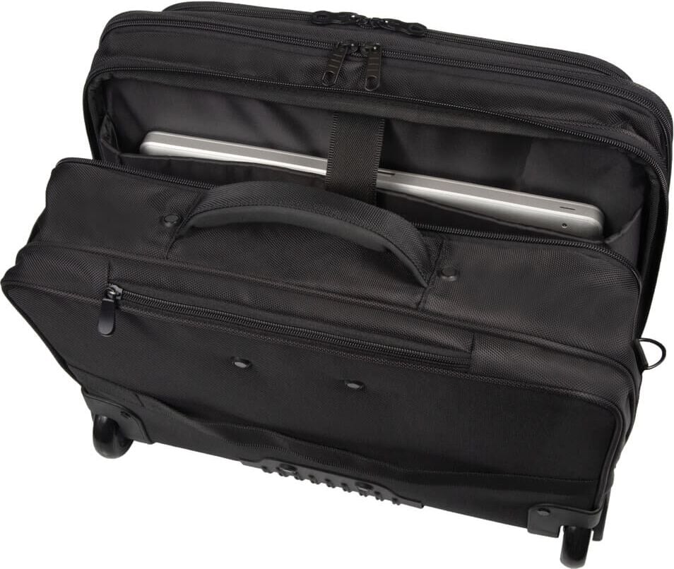 Notebooktrolley Lightpak RPET 1680D 46215, bis 17 Zoll, 2 Rollen, Trolleysystem,
recyceltes PET, schwarz