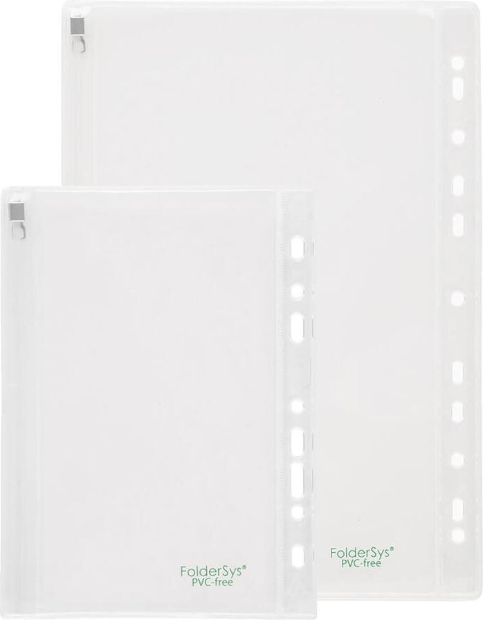Kleinkrambeutel Foldersys A5 40431-00, Gleitverschluss, Abheftrand, EVA,
transparent, Pack 10 Stück