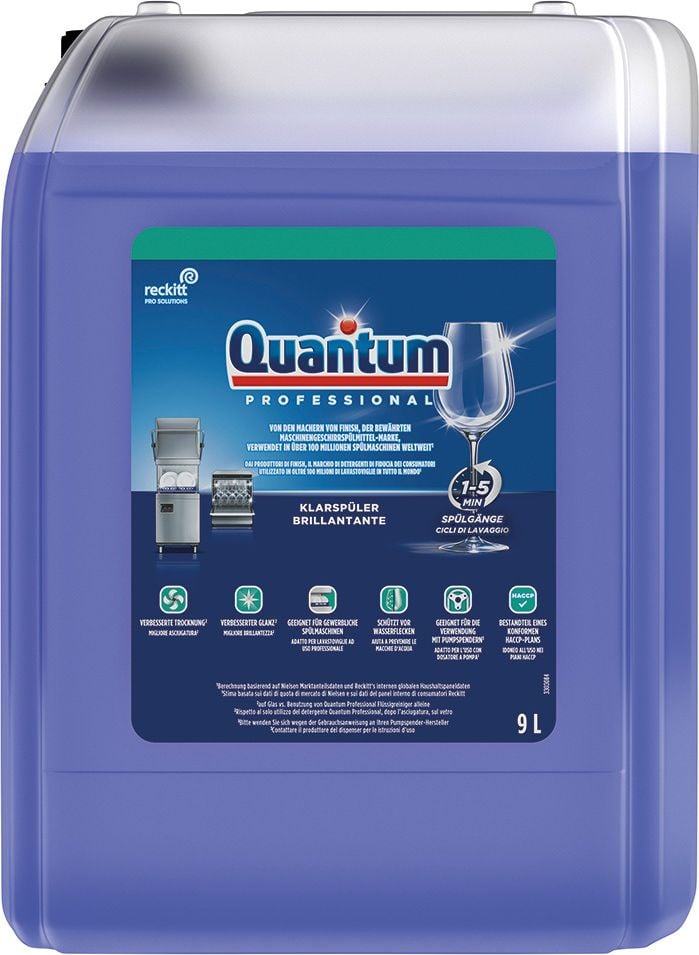 Spülmaschinenklarspüler finish Quantum Professional, 9 Liter Kanister