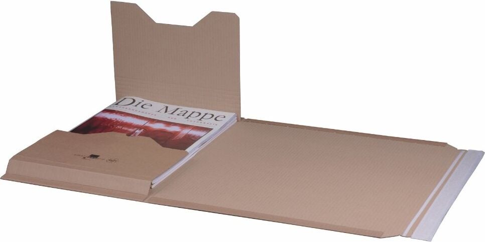 Universalverpackungen Smartbox Pro 211101925, A3, Innenmaße: 455x325x80mm (LxBxH), variable Höhe, Aufreißfaden, braun, Pack 25 Stück