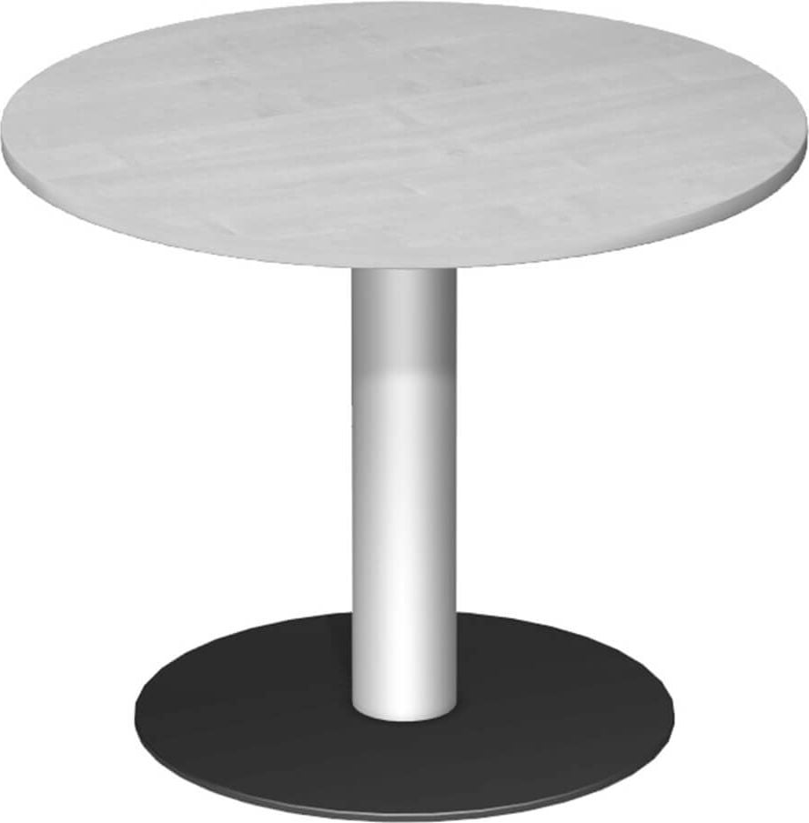 Besprechungstische Geramöbel Tellerfuß S-710201, 90cm Durchmesser, 72cm Höhe, Kreisform,
Tellerfuß silber/anthrazit, ahorn