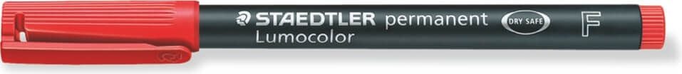 Folienschreiber Staedtler Lumocolor permanent pen 318F, ca. 0,6mm, wasserfest, rot