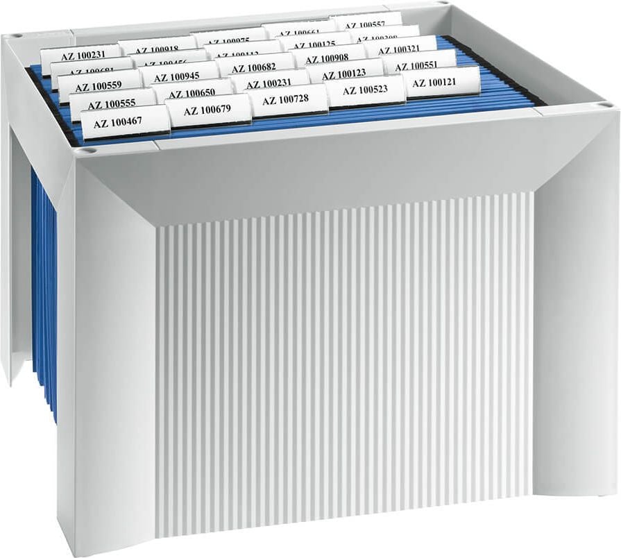 Hängebox HAN Hängemappenregistratur KARAT 1905, für 35 Hängemappen, ohne Deckel, lichtgrau