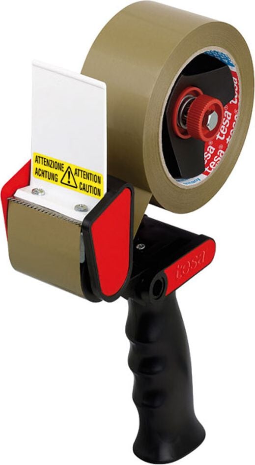 Packbandabroller Tesa Classic 56403-00000-01, Handabroller, bis 50mm/66m, ohne Rolle,
schwarz/rot