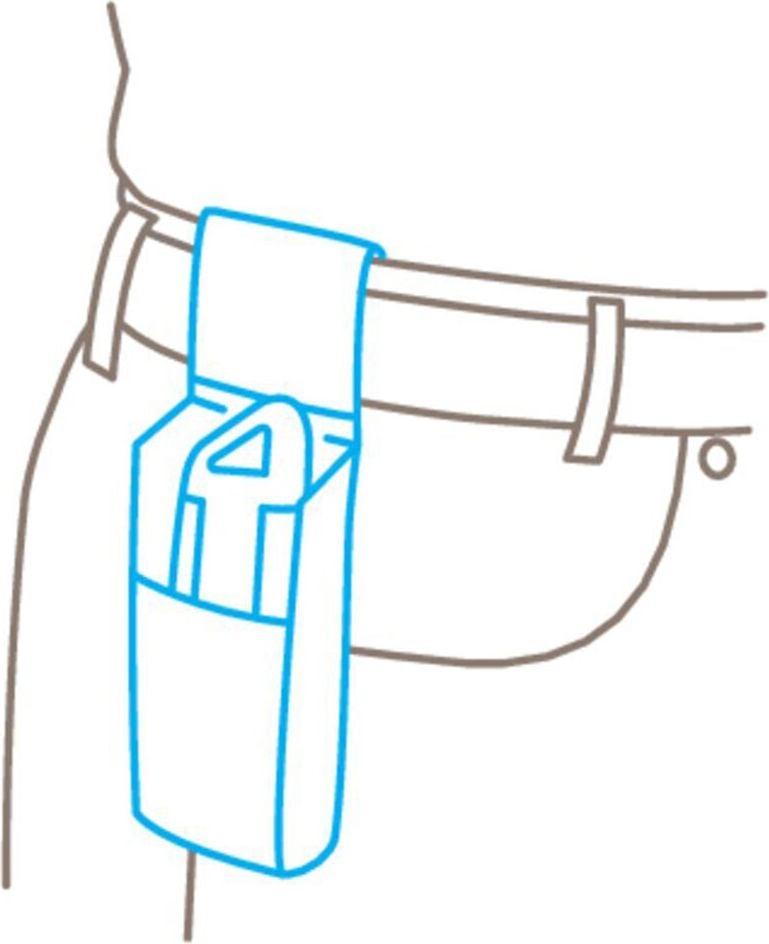 Gürteltasche MARTOR L 9922.08, 215x68x40mm, 3 Fächer, 2 Schlitze, Nylon, Clip- und Klettbefestigung, schwarz