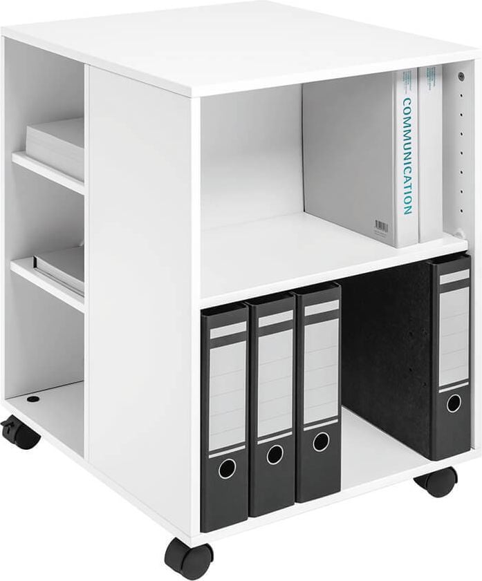 Multifunktionswagen Durable 74/59 offen 3113, 3-seitig offen, 6 Böden, weiß