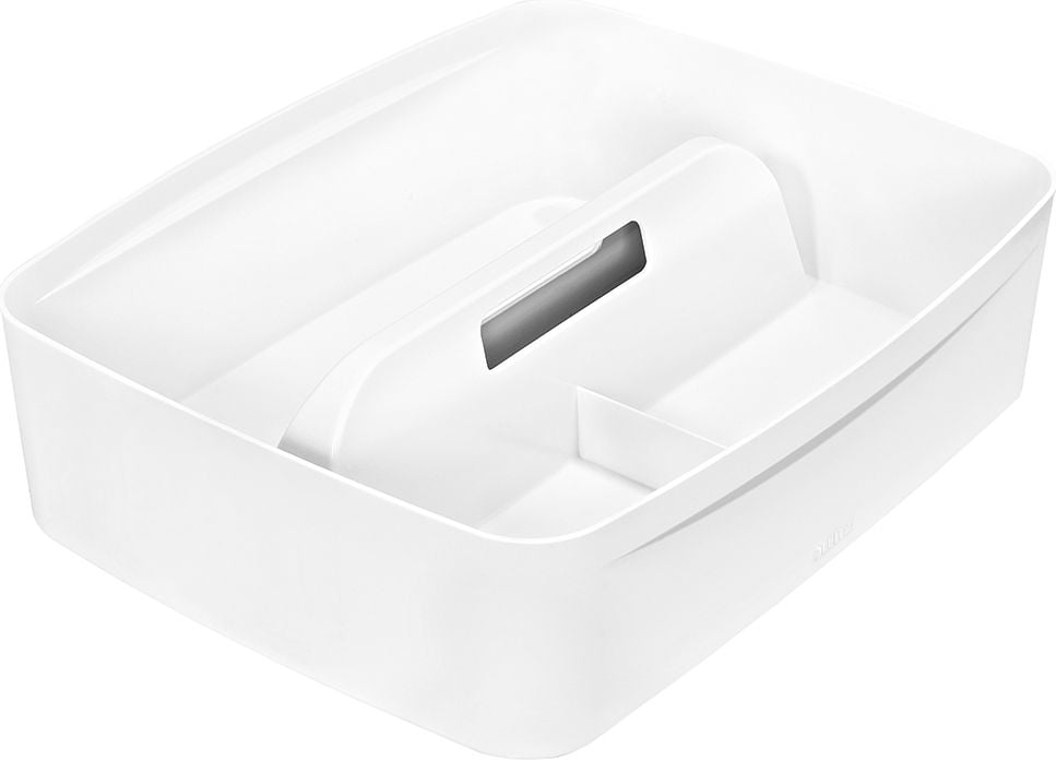 Aufbewahrungseinsatz Leitz MyBox groß 5322, 307x101x375mm, mit Einsatz und Griff, weiß, weiß