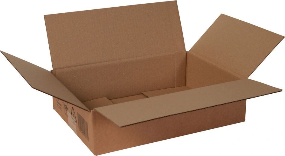 Versandkarton FEFCO 0201 KWP1-003, 344x244x88mm (LxBxH), braun, ohne
Höhenrillung, Pack 25 Stück