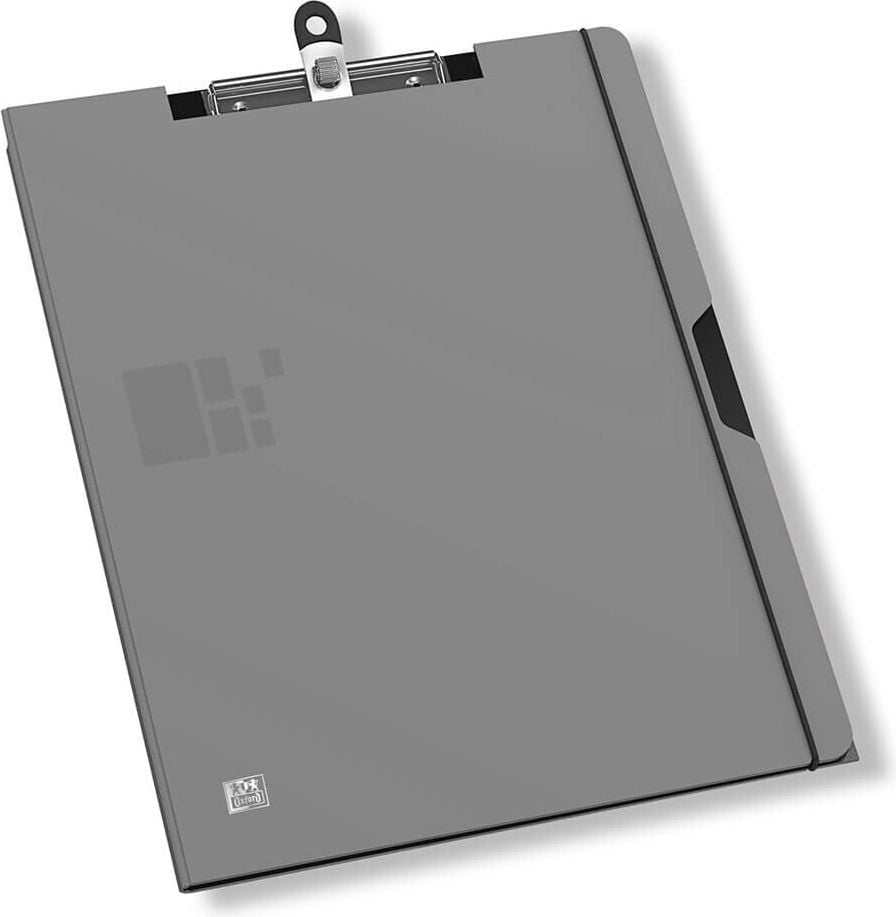 Klemmmappen Oxford A4 400021703, Innentasche, Stiftehalter, grau, grau