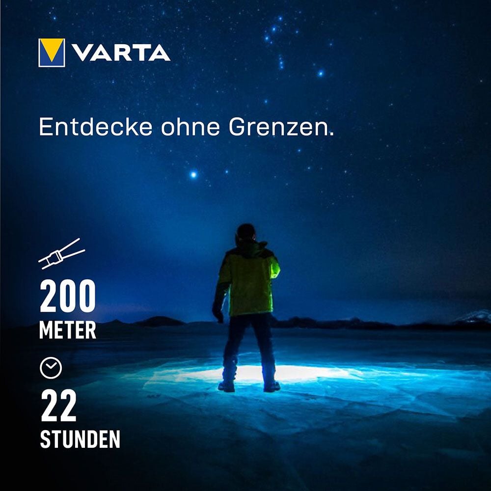 Taschenlampe Varta Night Cutter Pro F20R 18920101111, LED, 1000 Lumen, 200m Leuchtweite, 5 Leuchtstufen, USB-C Anschluss, inkl. Li-Ion Akku, schwarz