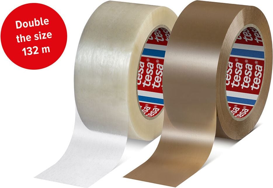 Packband Tesa 60418-00000-00, 50mm x 132m, transparent, PET, 85% Post-Consumer-Recyklat