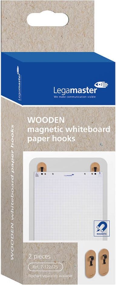 Whiteboard-Papierhaken Legamaster WOODEN 7-122825, magnetisch, 7x17x2cm, Holz, Pack 2 Stück,
FSC-zertifiziert