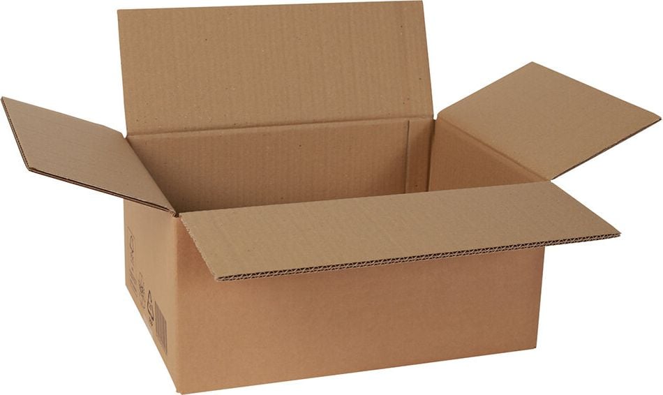 Versandkarton FEFCO 0201 KWP2-035, 386x286x172mm (LxBxH), braun, ohne
Höhenrillung, Pack 20 Stück