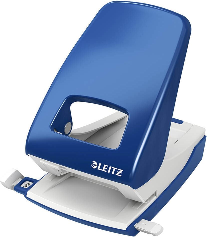 Locher Leitz New NeXXt 5138, ca. 40 Blatt, Anschlagschiene, blau