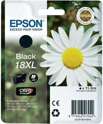 Epson Tintenpatrone T1811 18XL, schwarz, 11,5ml