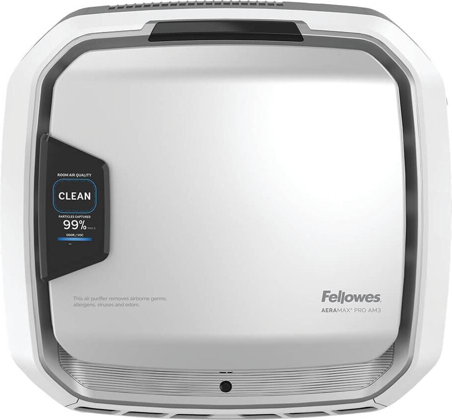 Luftreiniger Fellowes AeraMax Pro AM3 PC, bis 55m², bis 374 m³/h, Wandmontage, True
HEPA Filter filtert 99,97% aller Partikel,
mit Display