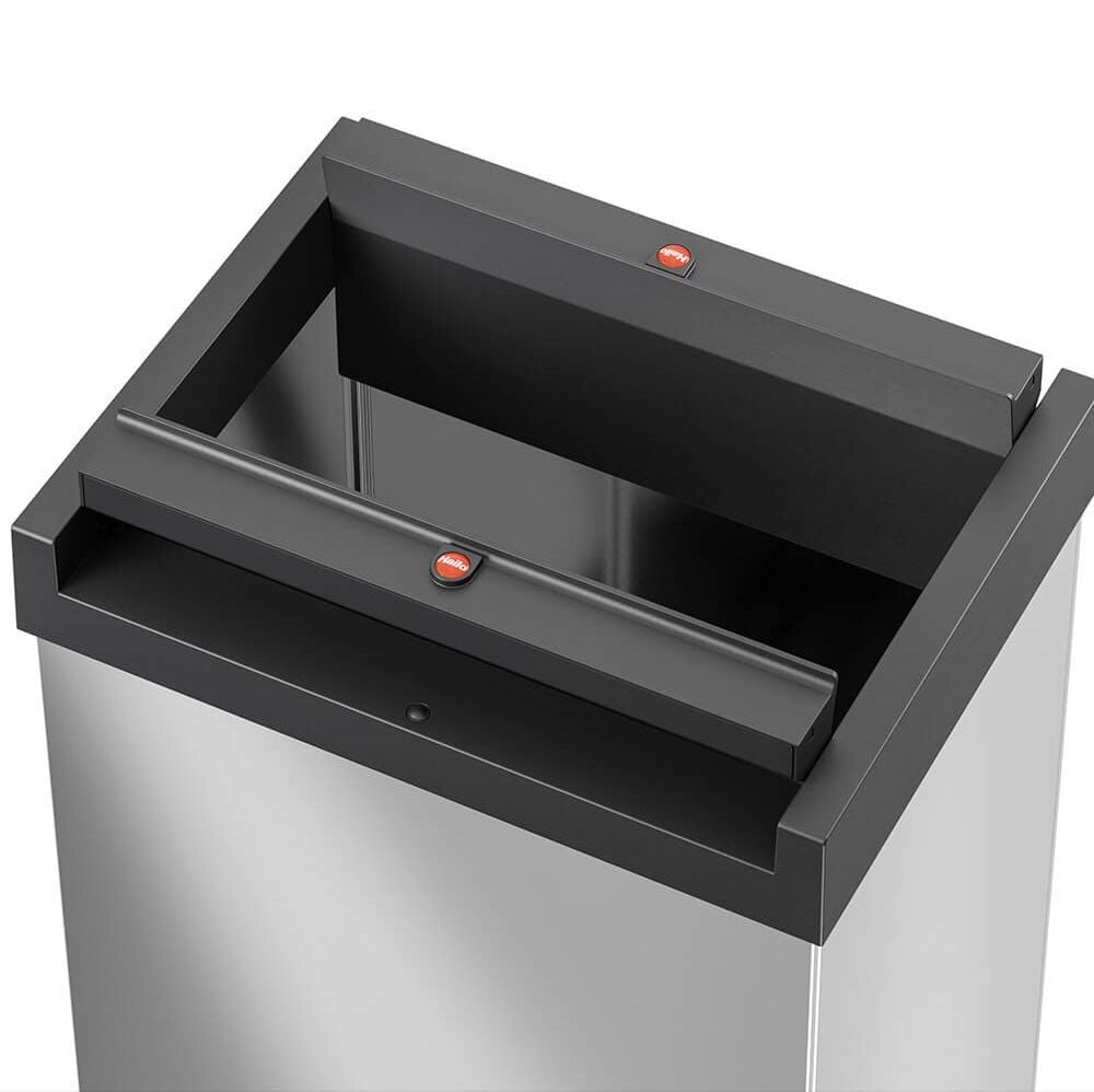 Abfallsammler Hailo Big-Box Swing XL 8602110, 52 Liter, Edelstahl/schwarz