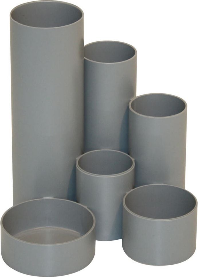 Stifteköcher M&M 685082, 6 Fächer, recyceltes Polystyrol (PS), Blauer
Engel, hellgrau
