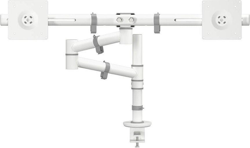 Monitorhalter Dataflex Viewgo Monitorarm 13, 2 Arme, Tragfähigkeit bis zu 4 kg pro Arm,
höhenverstellbar, Klemmhalterung und
Kabellochhalterung, weiß
