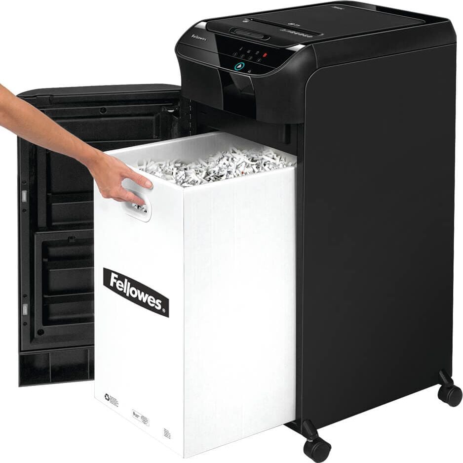 Aktenvernichter Fellowes AutoMax 550C 4963101, 4x38mm Partikelschnitt, ca. 550 Blatt, 83 Liter Behälter