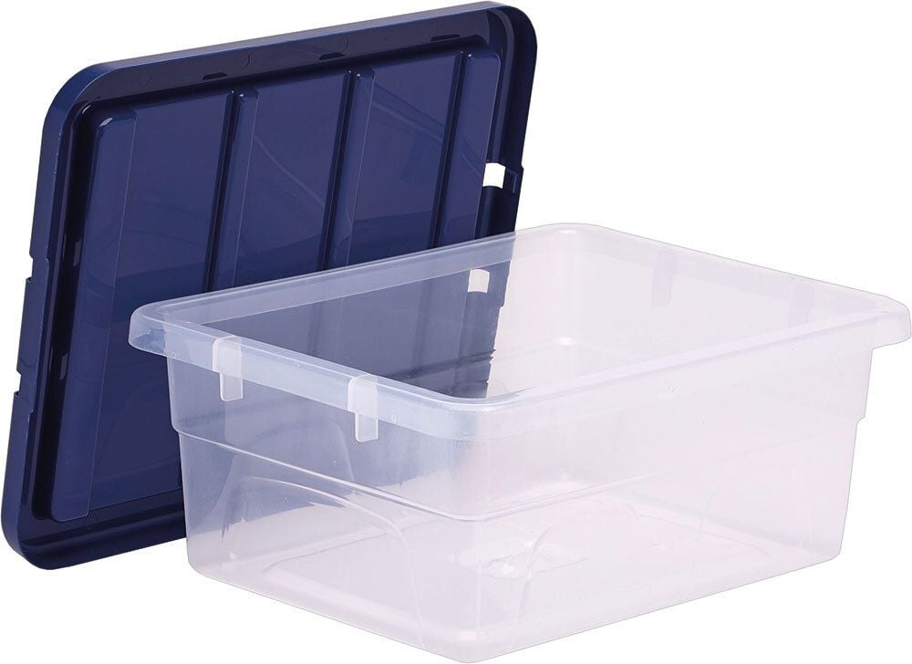 Aufbewahrungsboxen Bankers Box Plastic Storage 100135770, 15 Liter, 100% BPA-freiem Polypropylen, mit Deckel, transparent