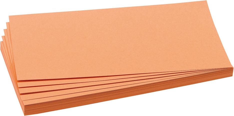 Moderationskarten Rechteck Franken UMZ 1020, 9,5x20,5cm, Einzelfarben, Pack 500 Stück, orange