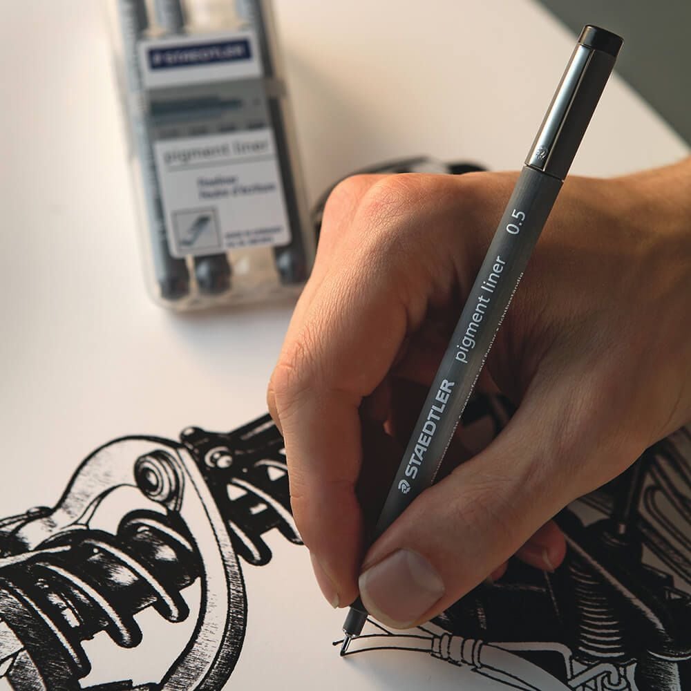 Fineliner Staedtler pigment liner 308 05, ca. 0,5mm, schwarz
