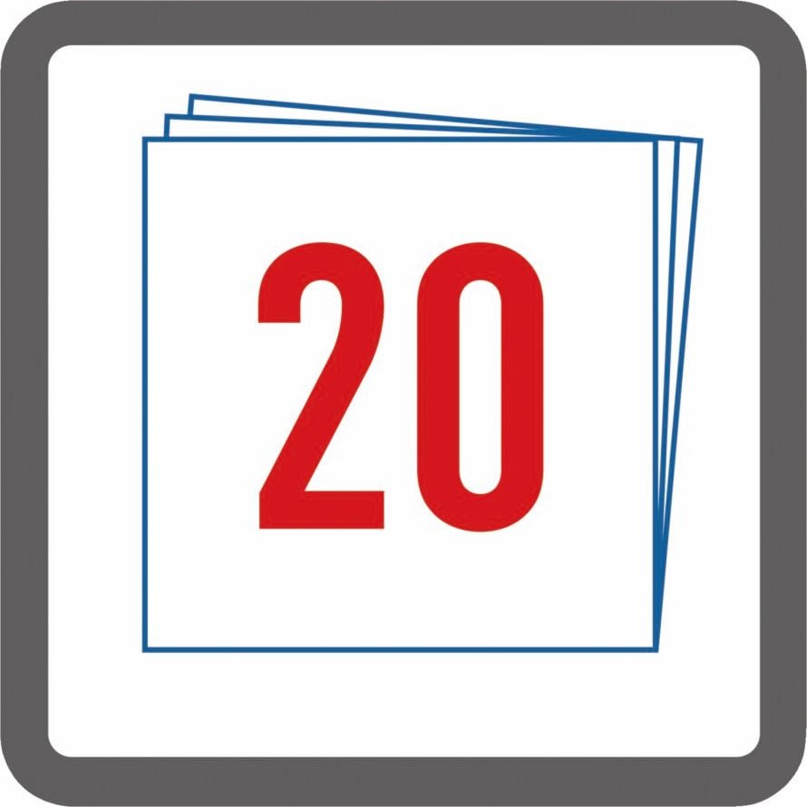 Zeichenblock Herlitz A4 300004658, Zeichenkarton 100g/m², holzfrei, Block 20 Blatt