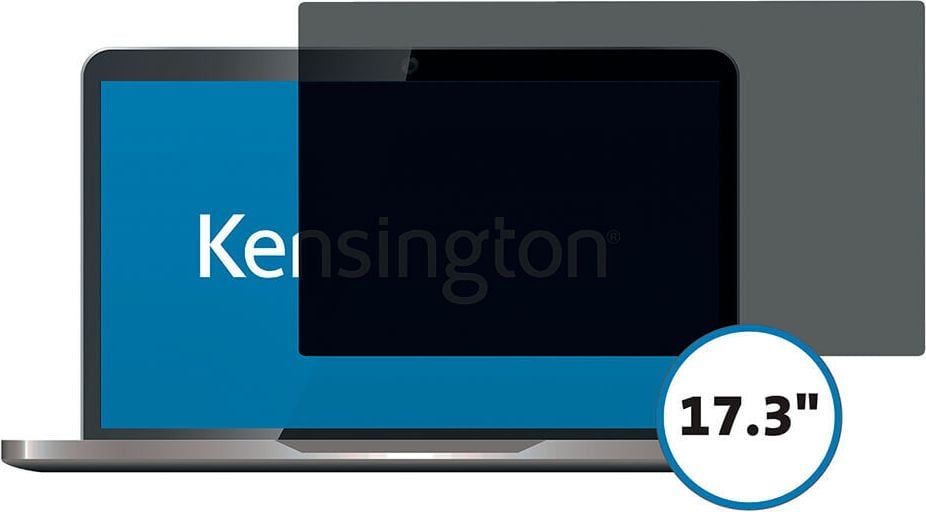 Blickschutzfilter Kensington 626474, für 17,3 Zoll Laptops, 16:9, 2-fach,
abnehmbar, schwarz