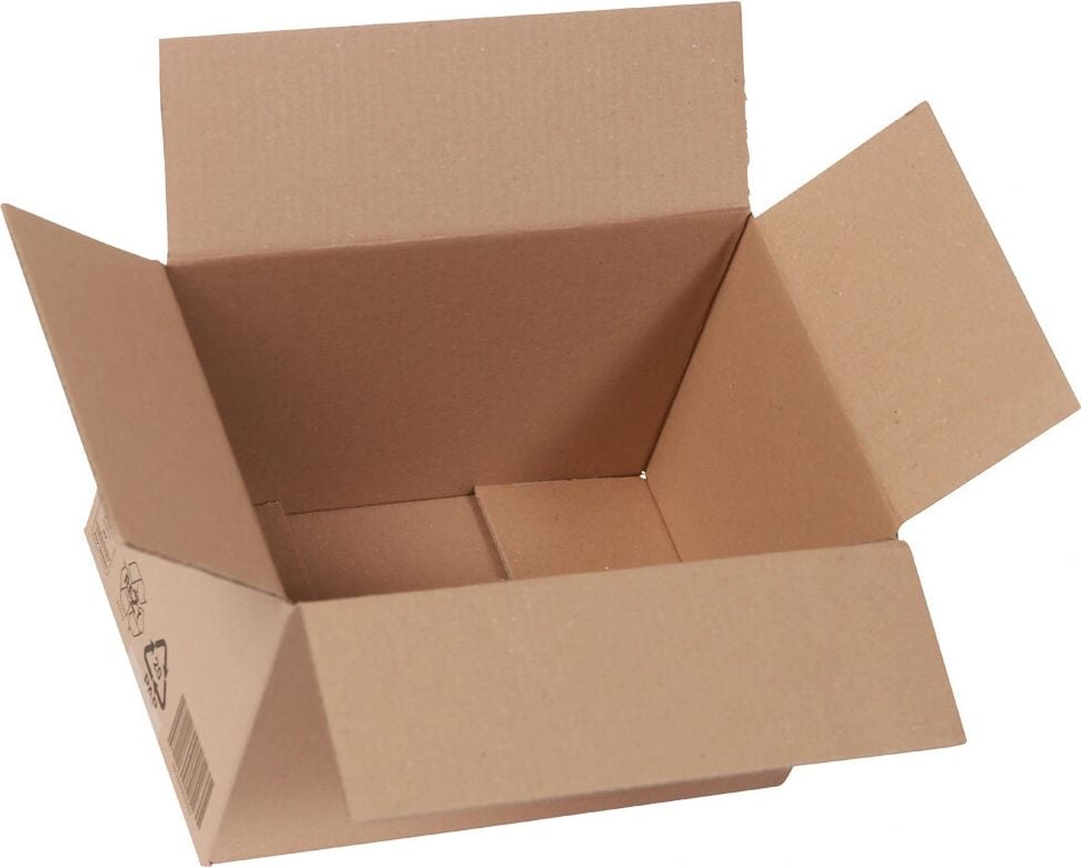 Versandkarton FEFCO 0201 KWP1-029, 294x194x188mm (LxBxH), braun, ohne
Höhenrillung, Pack 25 Stück