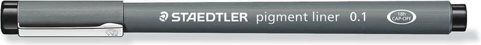 Fineliner Staedtler pigment liner 308 01, ca. 0,1mm, schwarz