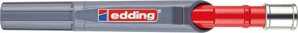 Zimmermannbleistift Edding 8890, 162mm lang, Druckmechanik, Aluminiumschaft, HB, ca. 2-5mm, rechteckige Mine, nachfüllbar