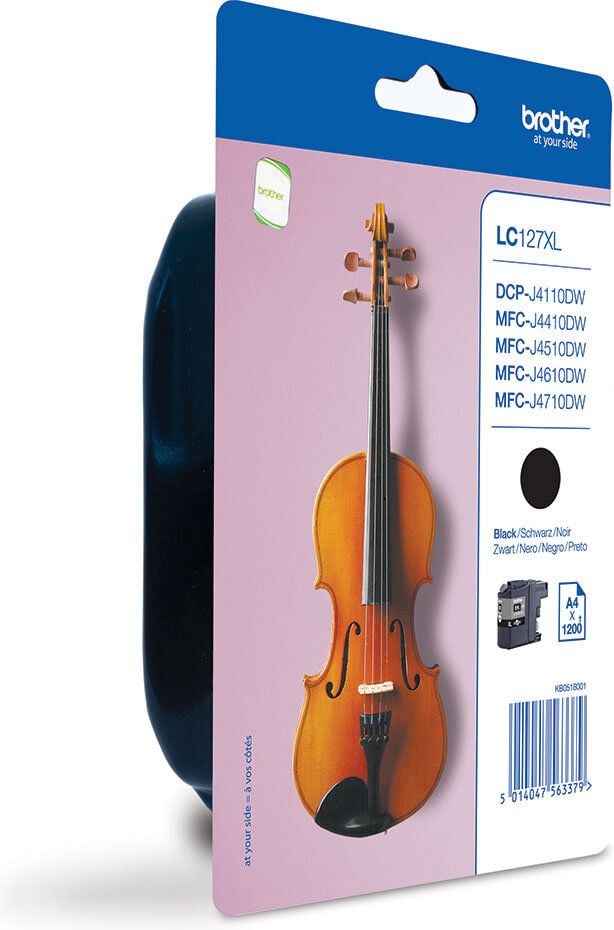 Brother Tintenpatrone LC-127XLBK, schwarz, 1.200 Seiten