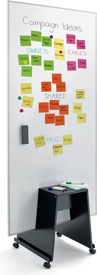 Whiteboard Sigel Meet up Agiles Whiteboard MU020, 90x180cm, lackiert, trocken abwischbar,
freistehend/Wandanlehnung