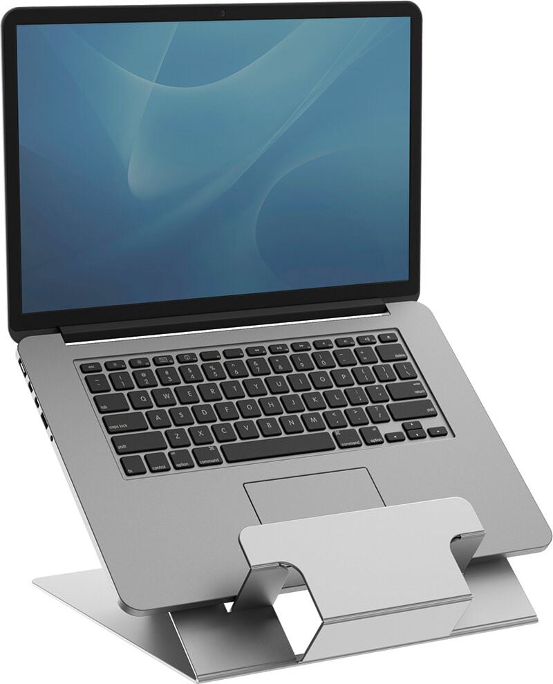 Notebookständer Fellowes Hylyft 5010501, bis 18 Zoll Notebooks, Tragfähigkeit: bis 4kg, 6-fach höhen-/winkelverstellbar, Aluminium/Kunststoff, silber/schwarz