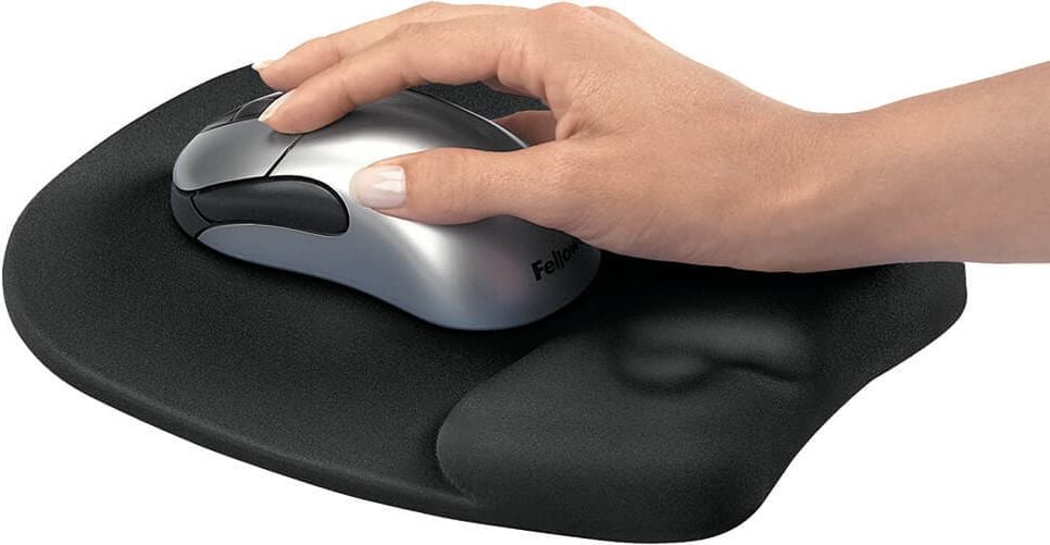 Mauspad Fellowes Memory Foam 9176501, 20,2x23,5cm, inkl. Handgelenkauflage,
schwarz, schwarz