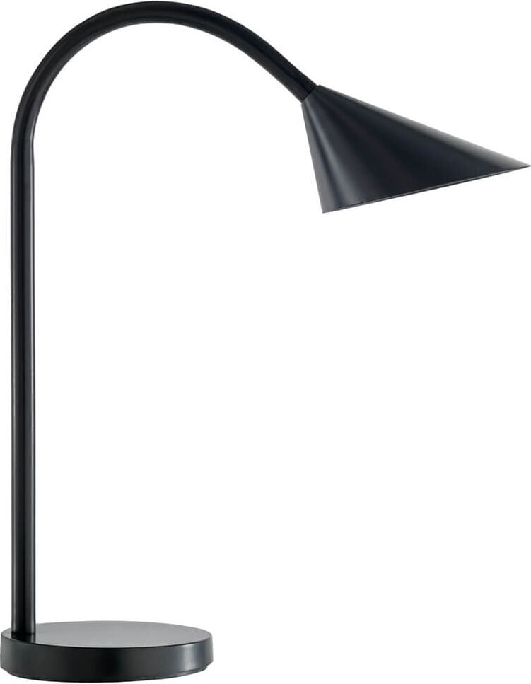 LED-Schreibtischleuchte Unilux SOL 400077402, 6 W, LED (warmweiß), 625lm, flexibler Arm, Standfuß, schwarz, schwarz