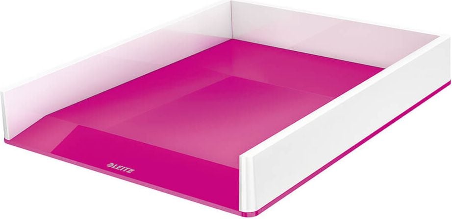 Ablagekorb Leitz WOW Duo Colour 5361, A4, 4,9cm hoch, Polystyrol (PS), zweifarbig,
hochglänzend, pink