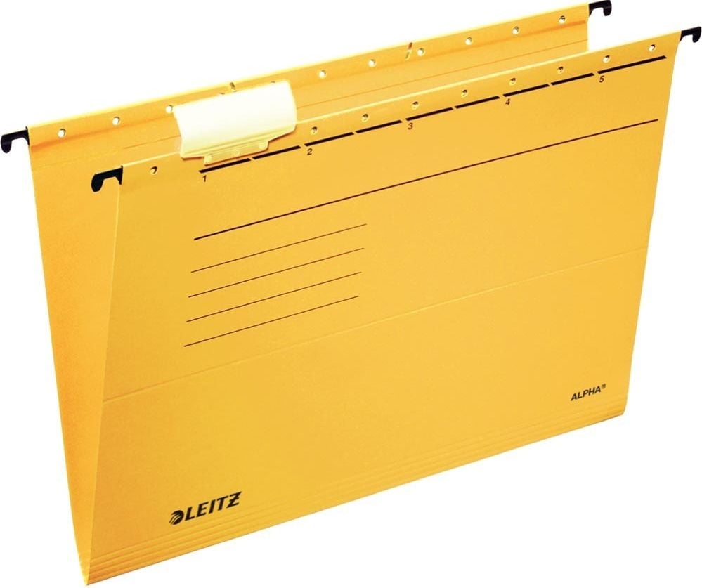 Hängemappe Leitz 1985, seitlich offen, Pendareckarton 275 g/m², gelb