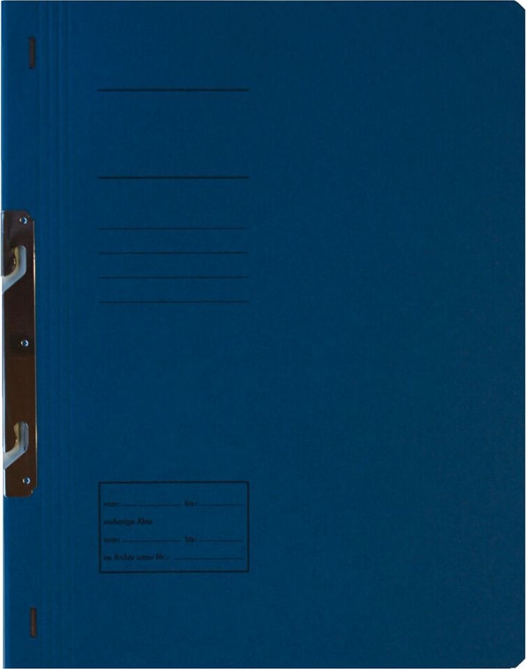 Einhakhefter Corona, A4, 1/1 Deckel, kaufm. Heftung, Manilakarton
250 g/m², blau